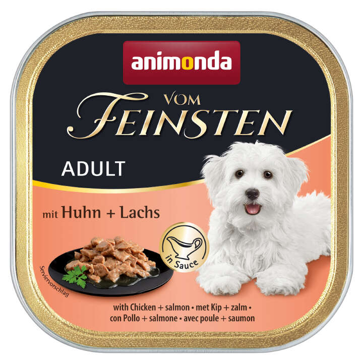 animonda Hunde-Nassfutter vom Feinsten Huhn + Lachs